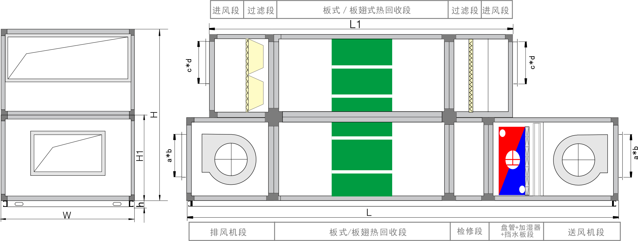 青州板翅/板式组合形式五