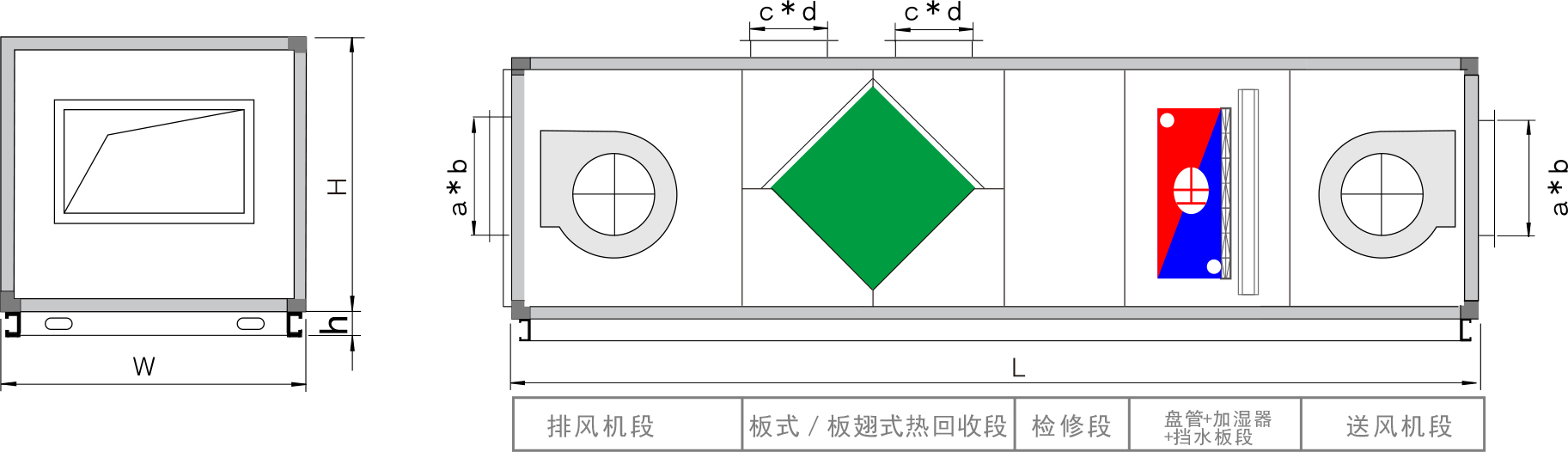 青州板翅/板式组合形式三